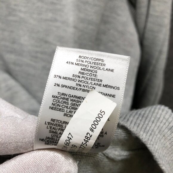 Express Merino Wool Blend Sweater Mens M Light Gray Crewneck Stretch - Picture 4 of 8